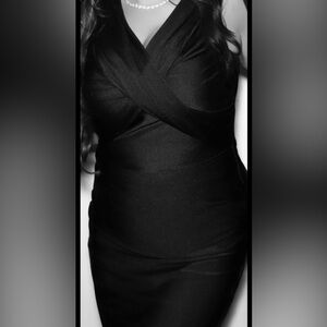 Elegant Black Wrap Dress
